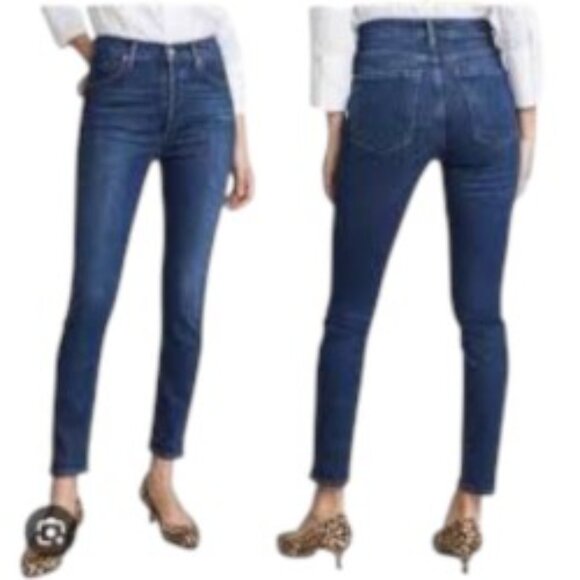 Agolde Amour Vert Exclusive Sophie High Rise Skinny Crop Jeans 28 - Picture 1 of 6